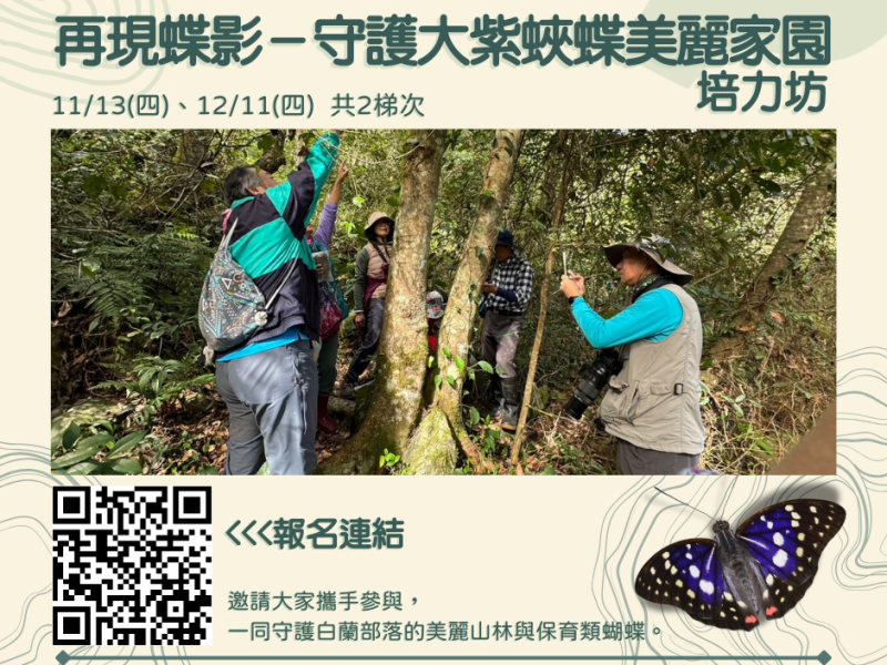 「再現蝶影－守護大紫蛺蝶美麗家園」培力坊
